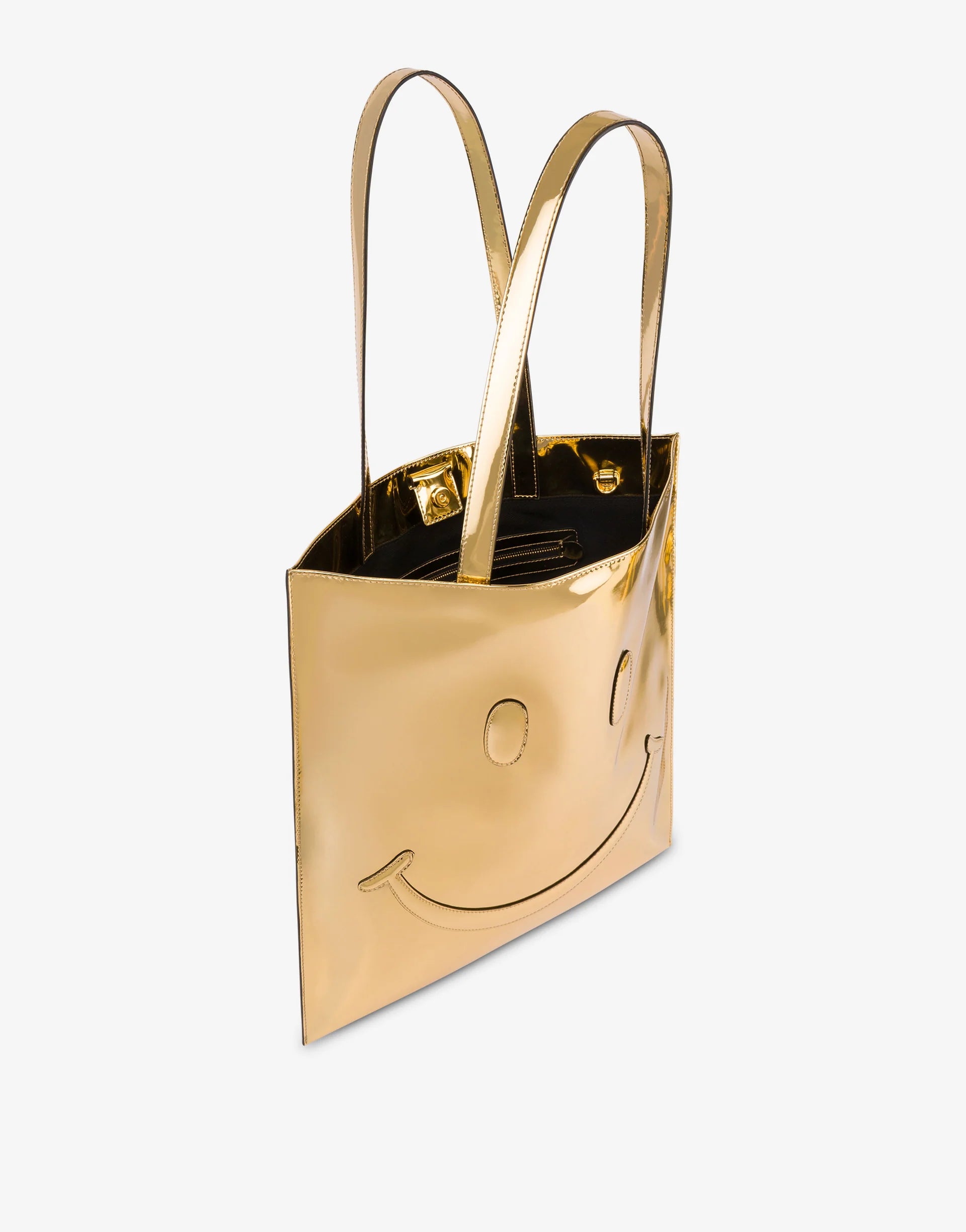 Smiley® mirror effect tote