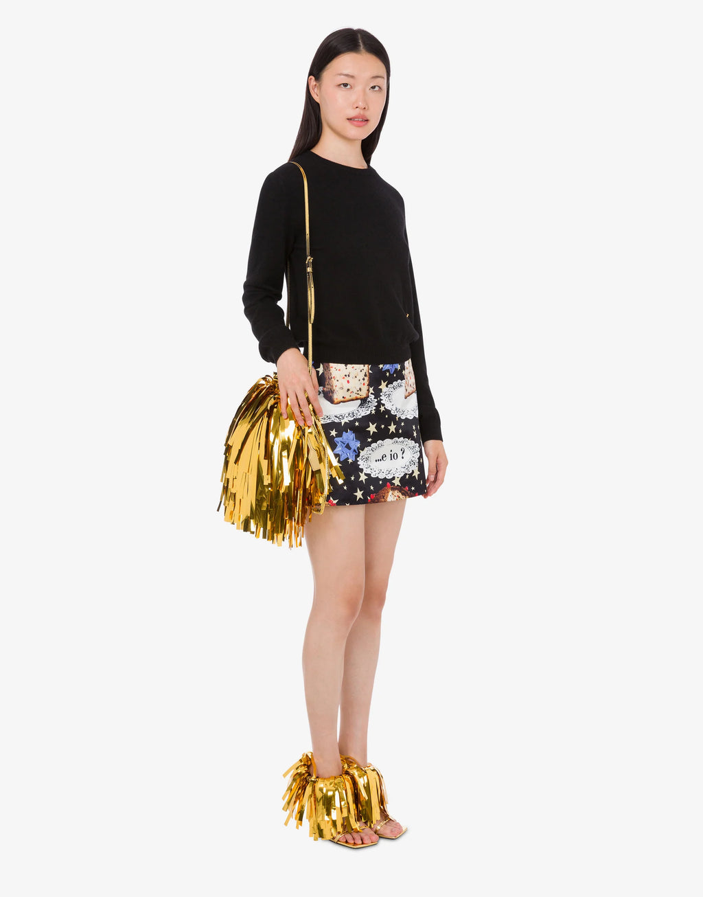 Mirror effect bucket bag