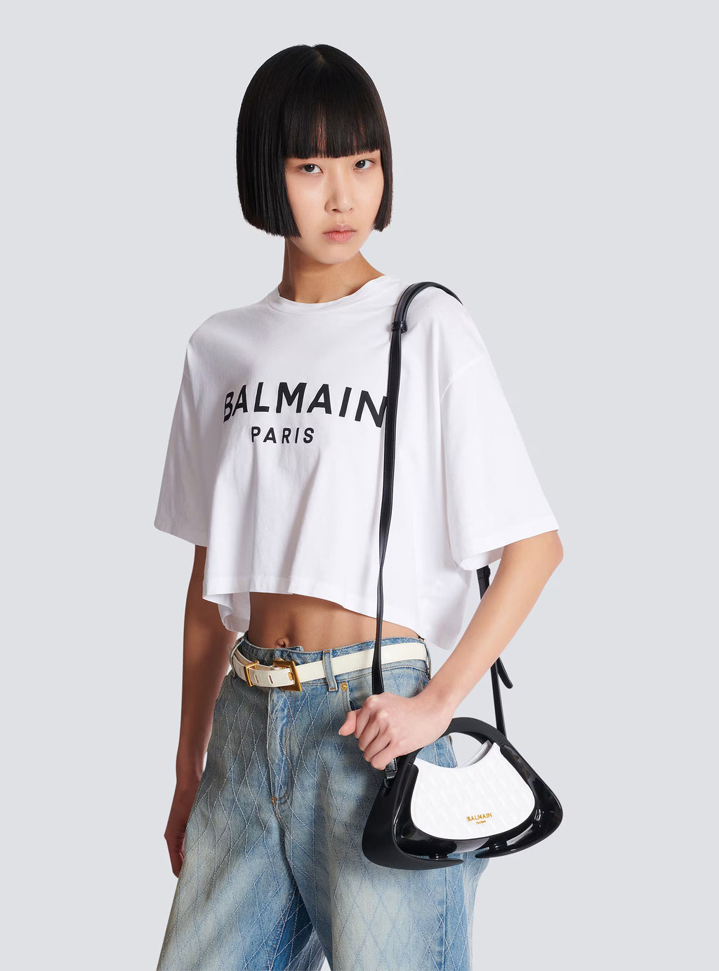 Two-tone quilted small Jolie Madame bag