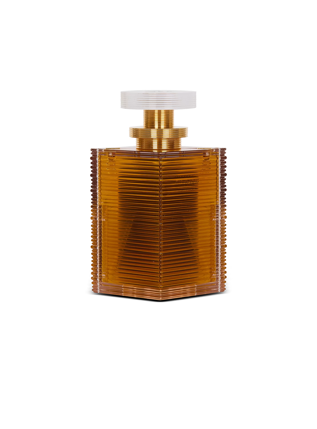 Perfume minaudière in resin and brass