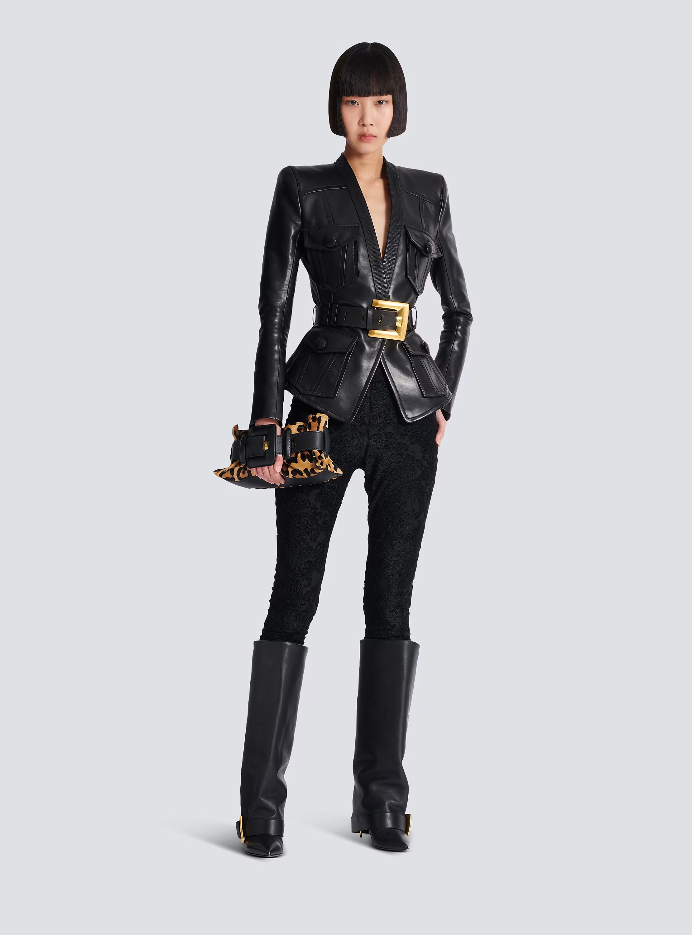 Anthem Mini ponyskin-style leopard print bag