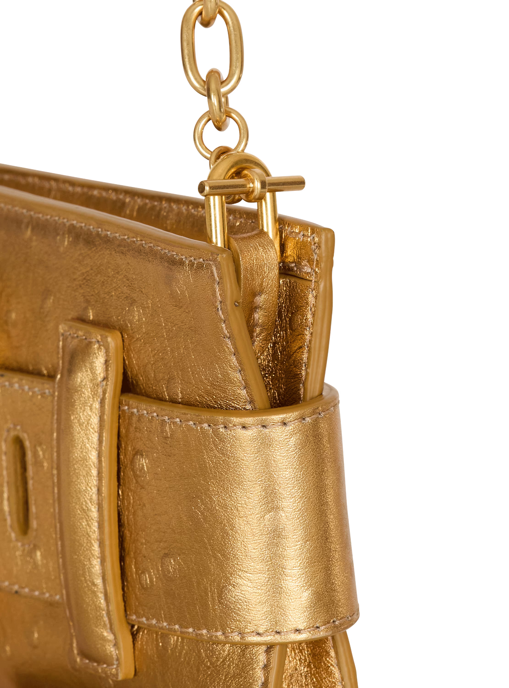 Anthem laminated leather clutch