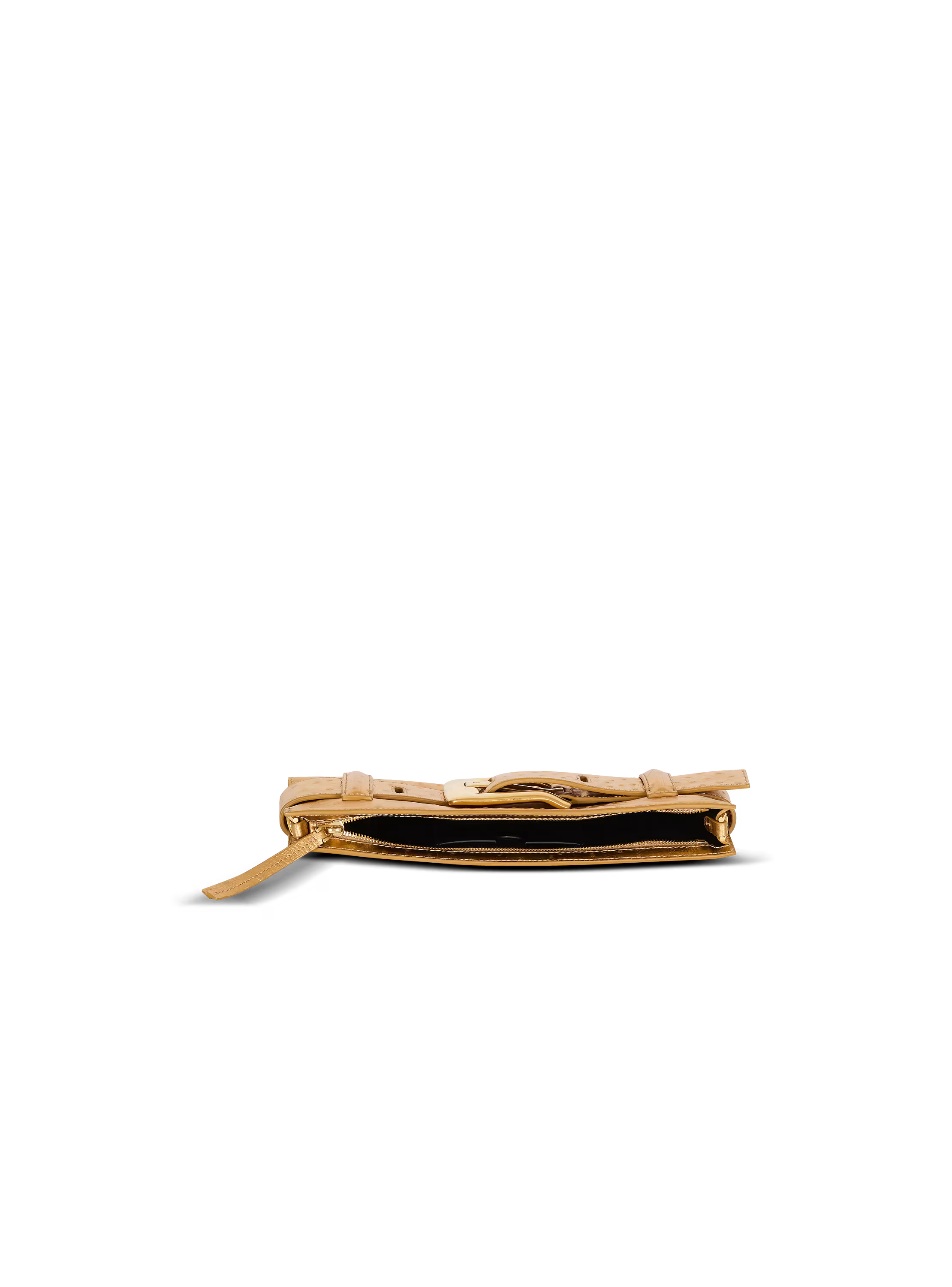 Anthem laminated leather clutch