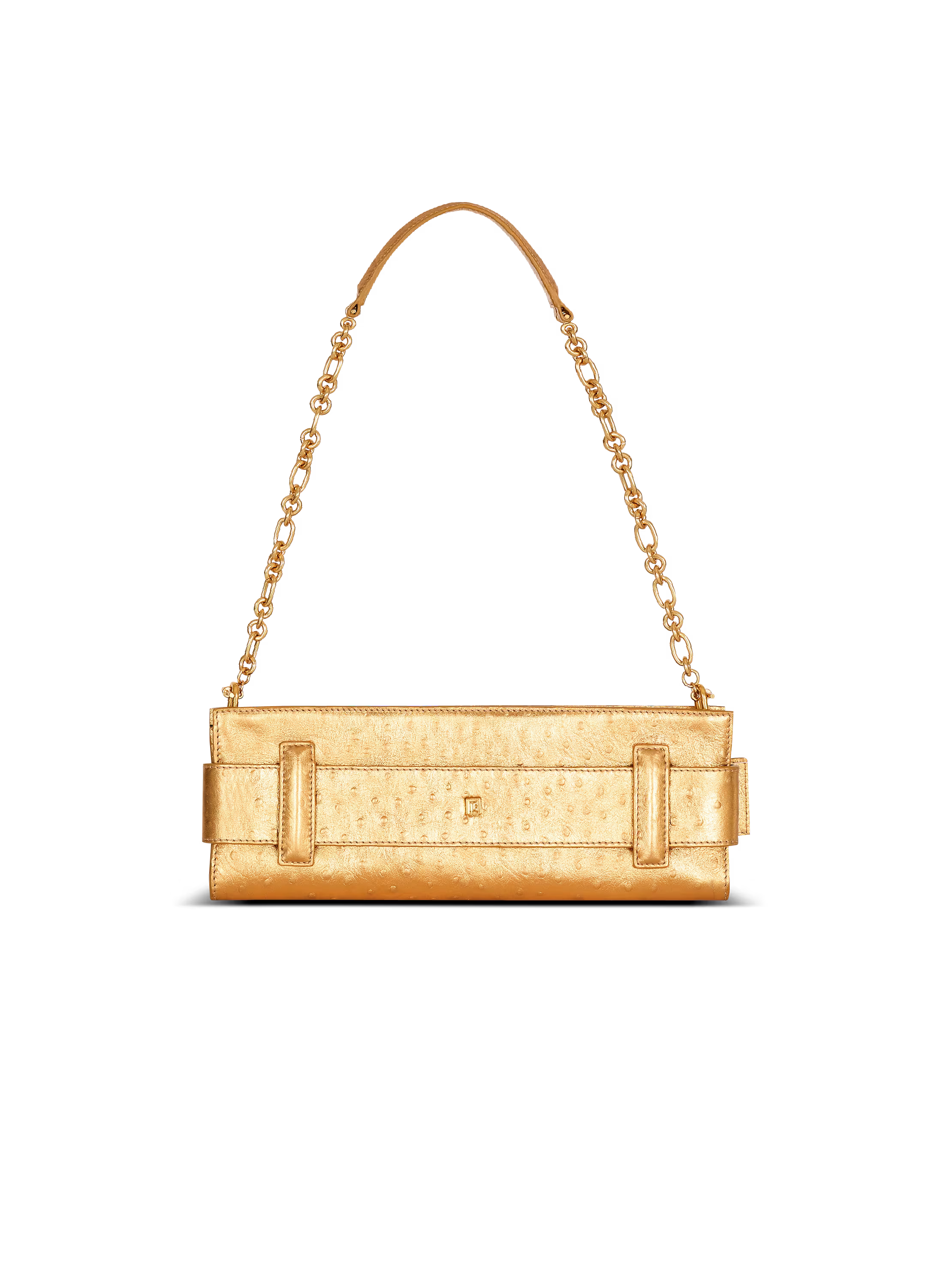 Anthem laminated leather clutch